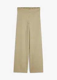 Pantaloni a palazzo effetto lino con elastico in vita, bonprix