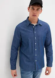 Camicia in jeans a maniche lunghe in puro cotone, bonprix