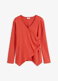 Maglia a costine effetto incrociato, bonprix