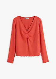 Maglia a costine con scollo a V, bonprix