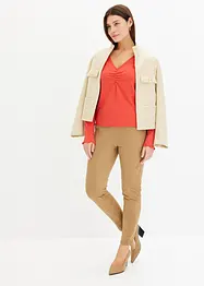 Maglia a costine con scollo a V, bonprix