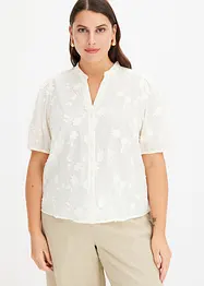 Blusa a maniche corte in puro cotone, bonprix