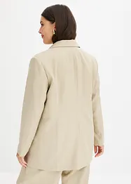 Blazer effetto lino con fodera a righe, bonprix