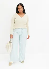 Pantaloni in lyocell con pinces e laccetto da annodare in vita, bonprix
