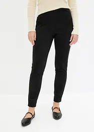 Pantaloni in similpelle scamosciata con cinta comoda, bonprix