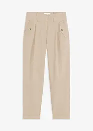 Pantaloni paperbag leggeri in twill, bonprix