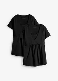 Maglia prémaman / da allattamento 2 in 1 (pacco da 2), bonprix