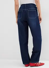 Jeans a palloncino super soft con bottoni, vita media, bonprix