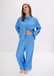 Pigiama oversize in tessuto di satin, bonprix