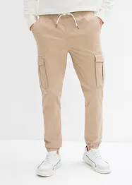 Pantaloni cargo elasticizzati con elastico in vita slim fit, straight, bonprix