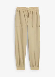 Pantaloni in twill con cinta comoda, bonprix