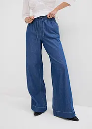 Jeans wide leg con cinta comoda, vita media, bonprix