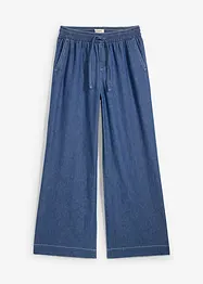 Jeans wide leg con cinta comoda, vita media, bonprix