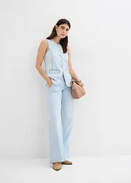 Jeans wide leg super soft, vita alta, bonprix