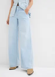 Jeans wide leg super soft, vita alta, bonprix