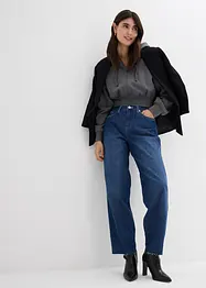 Jeans baggy super soft con cinta comoda, vita media, bonprix