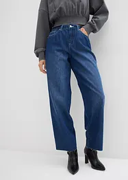Jeans baggy super soft con cinta comoda, vita media, bonprix