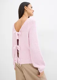 Cardigan in filato grosso con laccetti, bonprix