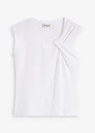 Maglia con dettaglio attorcigliato in misto cotone elasticizzato, bonprix