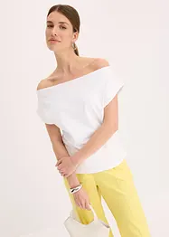 Maglia con spalle scoperte in puro cotone biologico, bonprix