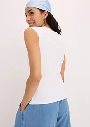 Maglia con dettaglio attorcigliato in misto cotone elasticizzato, bonprix