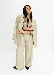 Blazer effetto lino con fodera a righe, bonprix