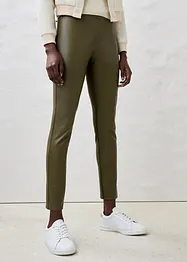 Leggings in nappa di agnello con inserto elasticizzato, bonprix