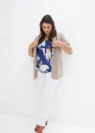 Pantaloni elasticizzati in bengalina con cinta comoda, straight, bonprix