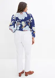 Pantaloni elasticizzati in bengalina con cinta comoda, straight, bonprix