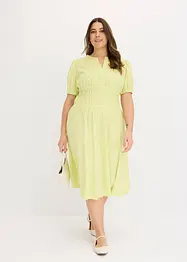 Abito midi con vita elasticizzata arricciata, bonprix
