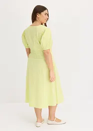 Abito midi con vita elasticizzata arricciata, bonprix