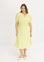 Abito midi con vita elasticizzata arricciata, bonprix