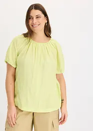 Blusa in crinkle operato, bonprix