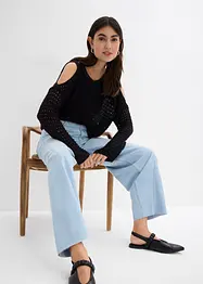 Jeans a palloncino super morbidi, vita alta, bonprix