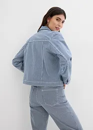 Giacca di jeans corta a righe, bonprix