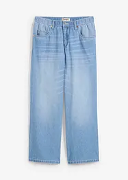 Jeans cropped straight con cinta comoda, vita media, bonprix