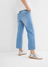 Jeans cropped straight con cinta comoda, vita media, bonprix