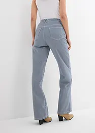 Jeans straight loose a righe, vita alta, bonprix