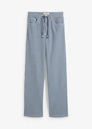 Jeans straight loose a righe, vita alta, bonprix
