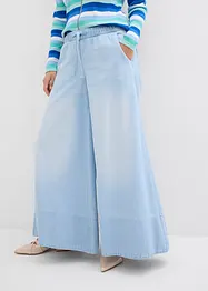 Jeans wide leg con cinta comoda, vita media, bonprix