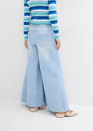 Jeans wide leg con cinta comoda, vita media, bonprix