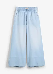 Jeans wide leg con cinta comoda, vita media, bonprix
