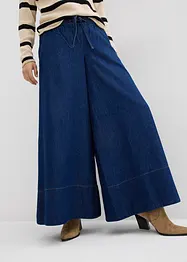 Jeans wide leg con cinta comoda, vita media, bonprix