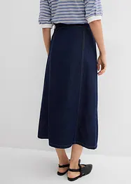 Gonna effetto portafoglio in denim morbidissimo, bonprix