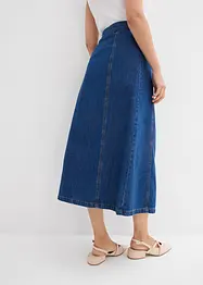 Gonna effetto portafoglio in denim morbidissimo, bonprix