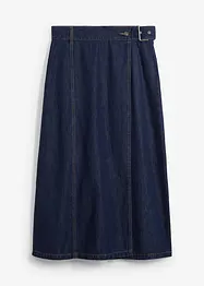 Gonna effetto portafoglio in denim morbidissimo, bonprix