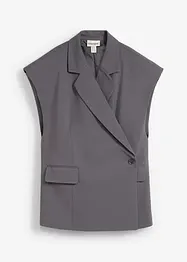 Gilet lungo con spalline imbottite, bonprix