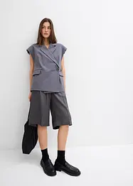 Gilet lungo con spalline imbottite, bonprix