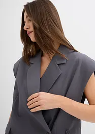 Gilet lungo con spalline imbottite, bonprix