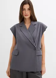 Gilet lungo con spalline imbottite, bonprix